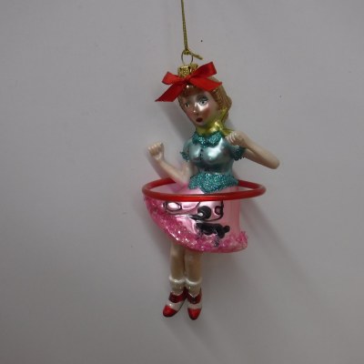 HULA HOOP GIRL - GLASS