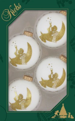 WHITE VELVET WITH ANGELS 4 PK