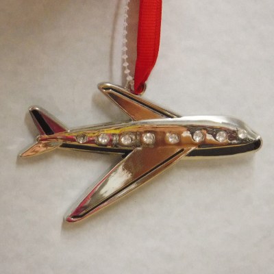 AIRPLANE  SILVER AND BLACK