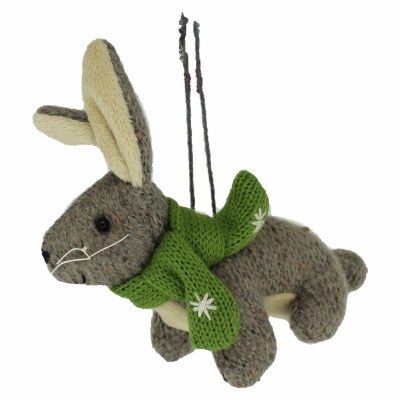 GREY STUFFED RABBIT