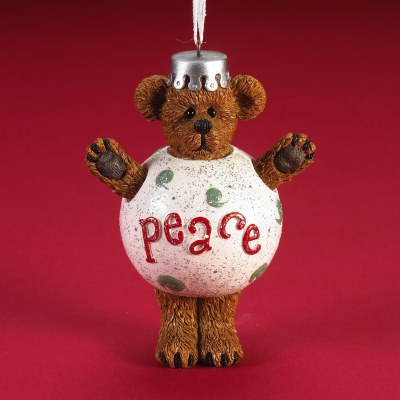 BOYDS BEAR PEACE BEAR ON BALL