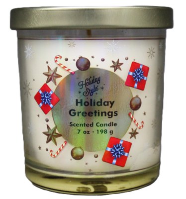 HOLIDAY GREETINGS CANDLE