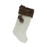 WHITE KNITTED STOCKING