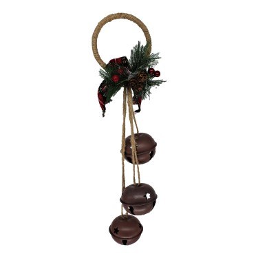 SET OF 3 BROWN JINGLE BELLS