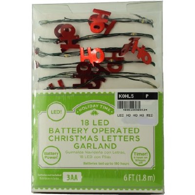 LED HO HO HO RED GARLAND