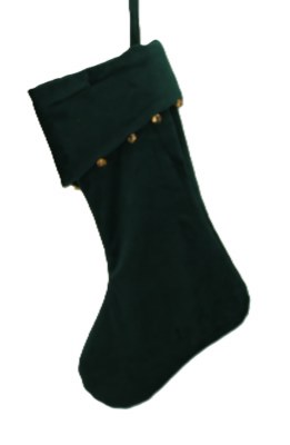 GREEN STOCKING W/ BELLS