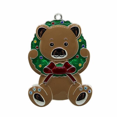 BROWN BEAR W/WREATH