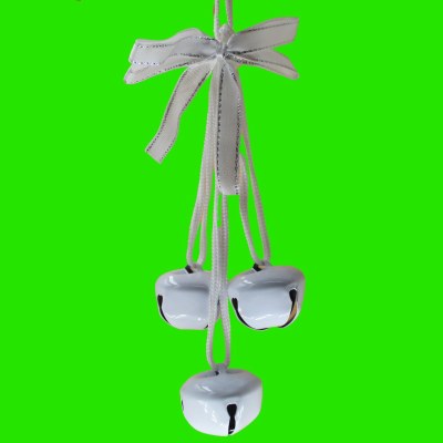 SET OF 3 WHITE JINGLE BELLS