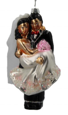 BLACK HAIR BRIDE AND GROOM