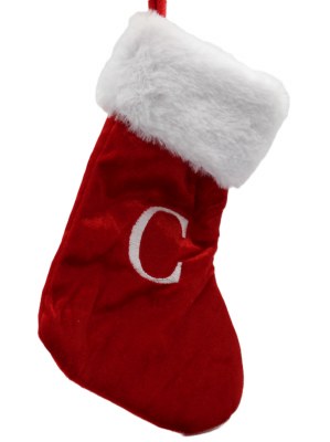 LETTER C MONOGRAM STOCKING