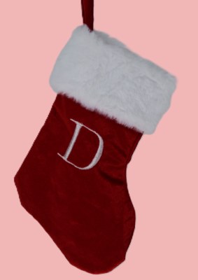 LETTER D MINI STOCKING