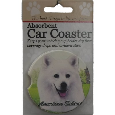 AMERICAN ESKIMO CAR COASTER