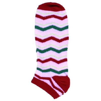 WHITE STRIPED CHRISTMAS SOCKS