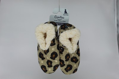 DACHSHUND BLACK AND TAN SLIPPE