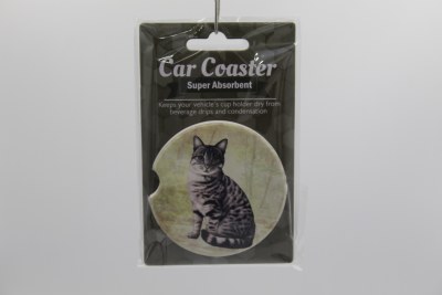 SILVER TABBY CAR COASTER