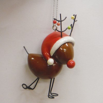 REINDEER WITH SANTA HAT