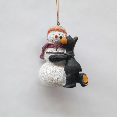 BLACK BEAR AND SNOWMAN