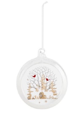 3D WHITE SCENE IN GLASS GLOBE