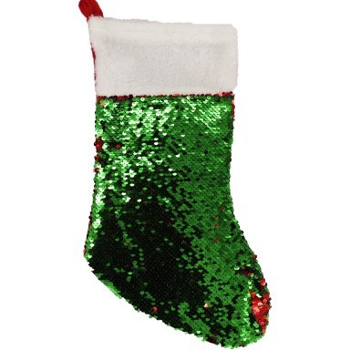 GREEN SEQUINED STOCKING