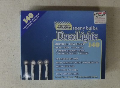 140CT CLEAR DECO LIGHTS WHITE WIRE