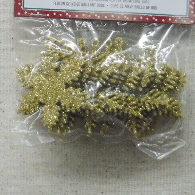 12 PACK GOLD SNOWFLAKES