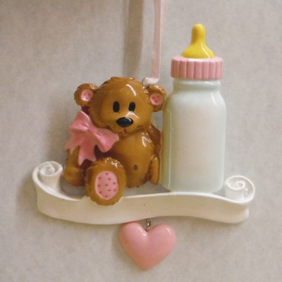 BABY BOTTLE/ BEAR  PINK