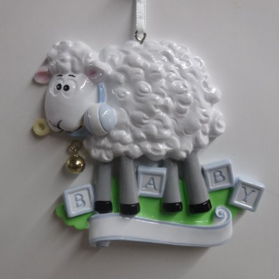 BABY LAMB IN BLUE FOR A BOY