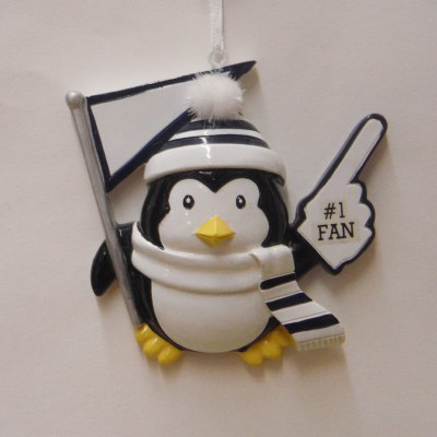 #1 FAN PENGUIN IN BLACK AND WHITE