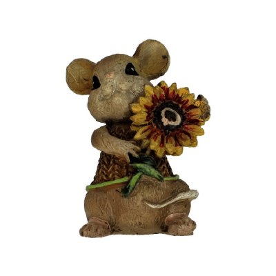 MOUSE WITH SUNFLOWER CHARM