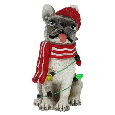 GREY DOG WITH SCARF