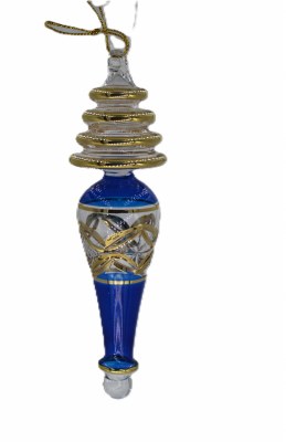 SM BLUE ORN GOLD ETCHED