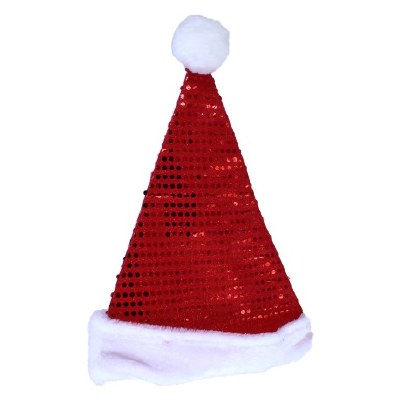 RED SEQUIN SANTA HAT
