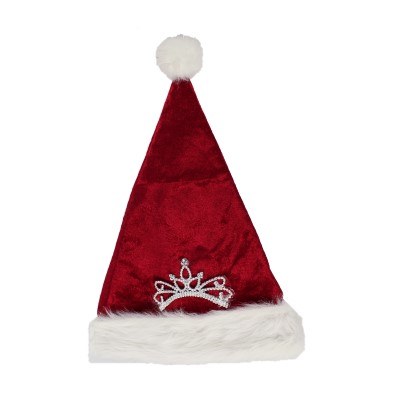 RED SANTA HAT WITH TIARA