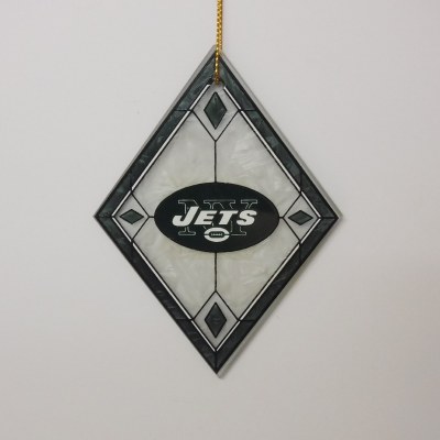 NY JETS ART GLASS