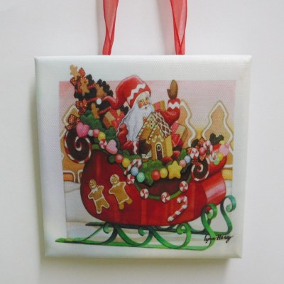 MINI CANVAS SANTA SLEIGH