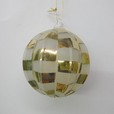 GLASS CHECKED BALL