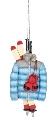 JACKET, SKIES, MITTENS