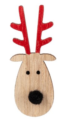 RED ANTLER  REINDEER HEAD