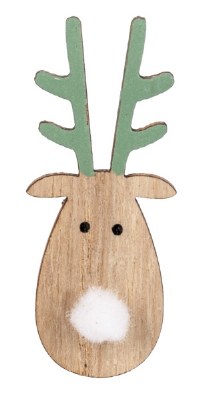 GREEN ANTLER  REINDEER HEAD