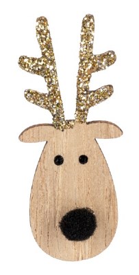 GOLD ANTLER  REINDEER HEAD