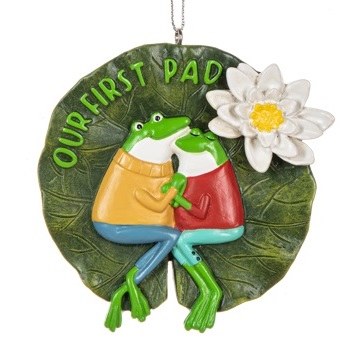 FROGS ON LILY PAD "OUR FIRST PAD"