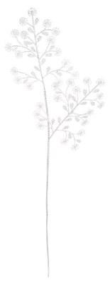 WHITE MINI FLOWER PICK