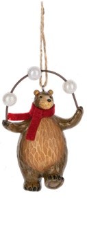 BEAR JUGGLING SNOWBALLS