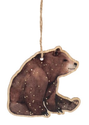 BROWN BEAR FLAT WOODEN