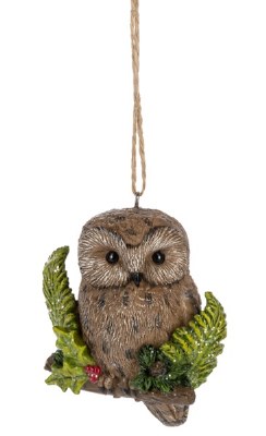 BARN OWL WITH FERNS