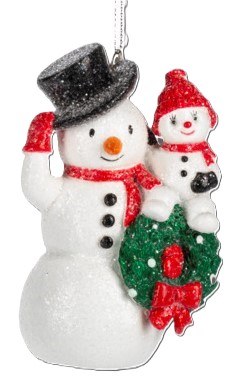 SNOWMAN WITH WREATH