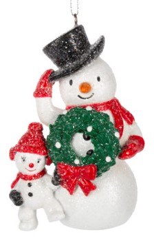 SNOWMAN WITH WREATH