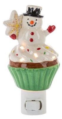 SNOWMAN CUPCAKE NIGHT LIGHT