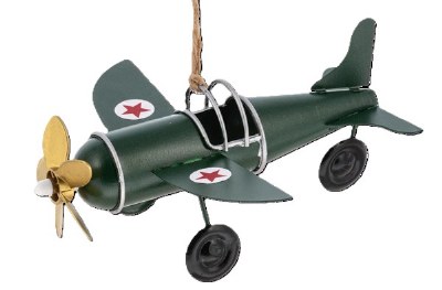 GREEN VINTAGE AIRPLANE