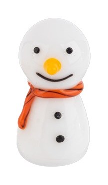 ORANGE SNOWMAN CHARM